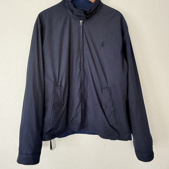 Polo Ralph Lauren Reversible Harrington Jacket XXL Navy NWT - Picture 8 of 8